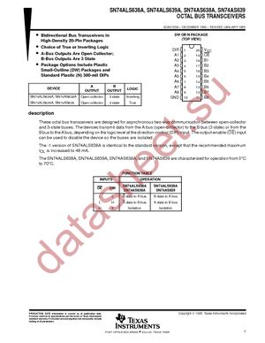 SN74ALS639ADW datasheet  